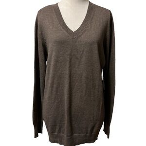Worthington V-neck cotton/nylon blend sweater, large, new